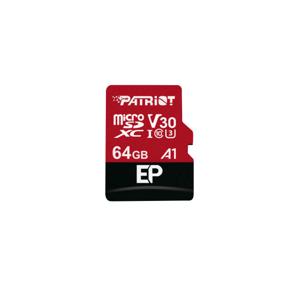 Patriot EP Series microSDXC 64 GB geheugenkaart UHS-I U3, Class 10, V30, A1, incl. SD-Adapter