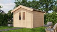 Lugarde Select Blokhut Twello 300x300cm - Onbehandeld- Zadeldak- - Lugarde Select