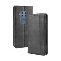 Magnetische Buckle retro Crazy Horse textuur horizontale Flip lederen case voor Motorola Moto One Pro met houder & kaartsleuven & fotolijstjes (zwart