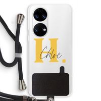 Amber Script: Huawei P50 Transparant Hoesje met koord