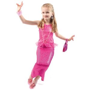 verkleedjurk zeemeermin roze, 3 tot 6 jaar