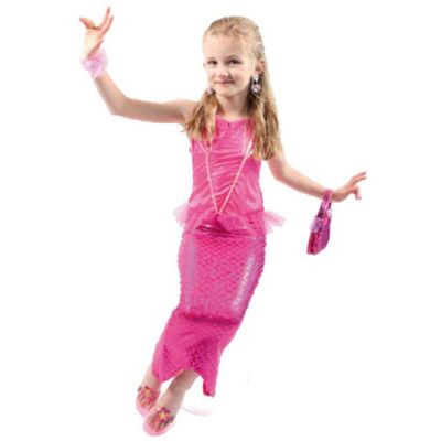 verkleedjurk zeemeermin roze, 3 tot 6 jaar