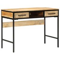 Schrijfbureau met lade Bruin 100 x 50 x 75 cm massief mangohout