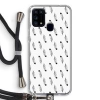 Pluimen: Samsung Galaxy M31 Transparant Hoesje met koord