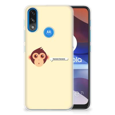 Motorola Moto E7/E7i Power Telefoonhoesje met Naam Monkey Motorola Moto E7/E7i Power Telefoonhoesje met Naam Monkey