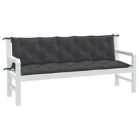 VidaXL Tuinbankkussens 2 st 180x50x7 cm stof gemêleerd antracietkleur - thumbnail