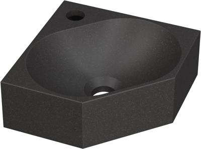 Saqu Tarvos Fontein 27x27x10 cm Quartz Zwart