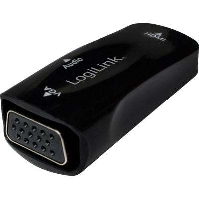 LogiLink CV0108 Adapter [1x HDMI-bus - 1x VGA-bus] Zwart