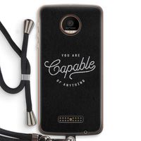 Capable: Motorola Moto Z Force Transparant Hoesje met koord