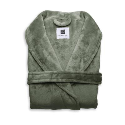 Luxe Badjas Basic Kleuren Effen Olive Green S Zo!Home - Dekbed-Discounter.nl