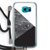 Combinatie marmer: Samsung Galaxy S6 Transparant Hoesje met koord Combinatie marmer: Samsung Galaxy S6 Transparant Hoesje met koord