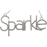 Ornament kerstbal fonkeling glas zilver 12.5 cm - Hd collection