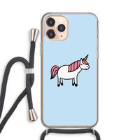 Eenhoorn: iPhone 11 Pro Transparant Hoesje met koord