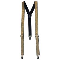 Glitter verkleed bretels - goud - carnaval accessoires - volwassenen - foute party