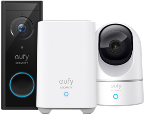 Eufy Video Doorbell Battery Set + Eufy Indoor Cam 2K Pan & Tilt