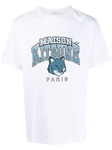 Maison Kitsuné logo-print cotton T-shirt - Blanc