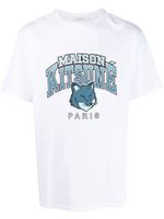 Maison Kitsuné logo-print cotton T-shirt - Blanc - thumbnail