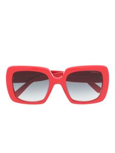 Moncler Eyewear lunettes de soleil à monture carrée - Rouge