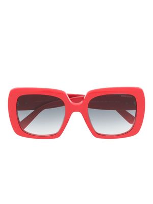 Moncler Eyewear lunettes de soleil à monture carrée - Rouge