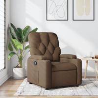 Fauteuil verstelbaar stof bruin