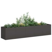 Plantenbak 200x40x40 cm koudgewalst staal zwart