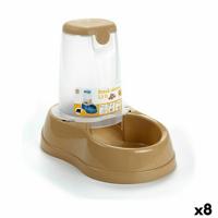 Voerbak voor honden Stefanplast Beige Plastic 1,5 L 18,5 x 22,5 x 29 cm (8 Stuks)