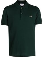 Lacoste logo-patch cotton polo shirt - Vert - thumbnail