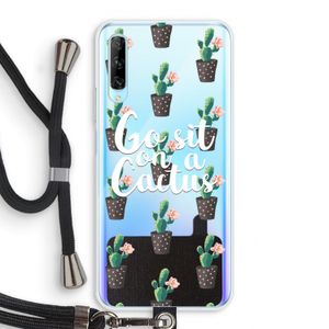 Cactus quote: Huawei P Smart Pro Transparant Hoesje met koord