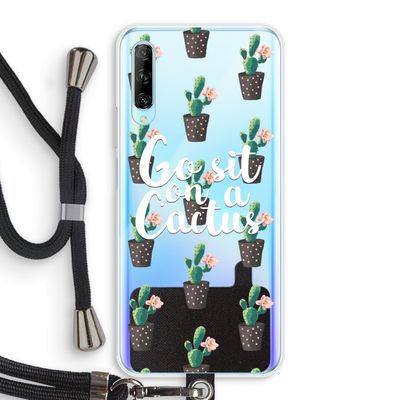 Cactus quote: Huawei P Smart Pro Transparant Hoesje met koord