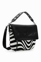 Tas met half logo en zebraprint - BLACK - U