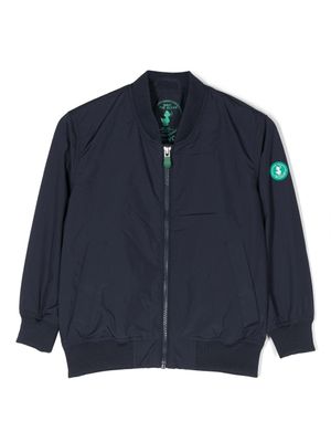 Save The Duck Kids veste bomber à patch logo - Bleu