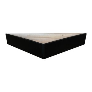 Meubelpoot zwart hoek 15 bij 15 cm en hoogte 3 cm van massief hout