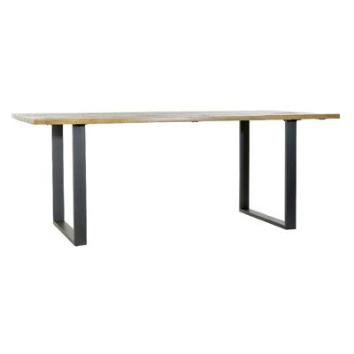 Eettafel Home ESPRIT Zwart Natuurlijk Metaal Mangohout 200 x 100 x 76 cm