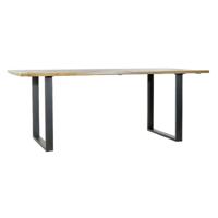 Eettafel Home ESPRIT Zwart Natuurlijk Metaal Mangohout 200 x 100 x 76 cm