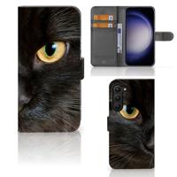 Samsung Galaxy S23 Plus | Telefoonhoesje | Met pasjeshouder | Zwarte Kat
