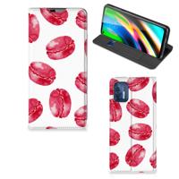 Motorola Moto G9 Plus | Flip Style Cover | Pink Macarons