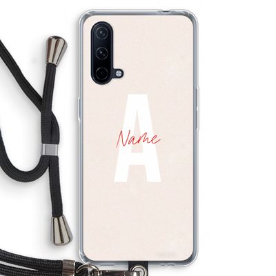 Strawberry Milkshake: OnePlus Nord CE 5G Transparant Hoesje met koord