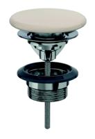 Afvoerplug Xenz Rosa | 5/4" | Altijd open waste | Keramiek | Rond | Zand mat