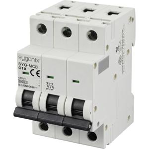 Sygonix SY-6441080 SYG-MCB 3P/C10/6KA Zekeringautomaat 3-polig 10 A 415 V/AC