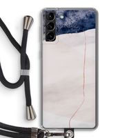 Stone White: Samsung Galaxy S21 Plus Transparant Hoesje met koord