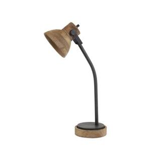 Light&living Bureaulamp 30x18x64 cm IMBERT hout bruin+mat zwart