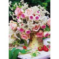 Wenskaarten blanco bloem pak a 10 stuks Wenskaarten blanco bloem pak a 10 stuks