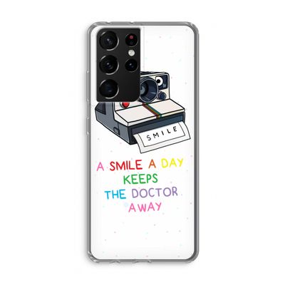 Smile: Samsung Galaxy S21 Ultra Transparant Hoesje