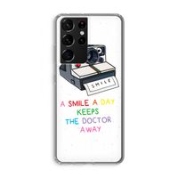 Smile: Samsung Galaxy S21 Ultra Transparant Hoesje