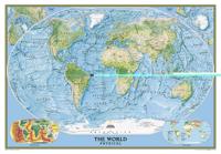 Wereldkaart 22090 Natuurkundig - the world physical, 178 x 122 cm | National Geographic