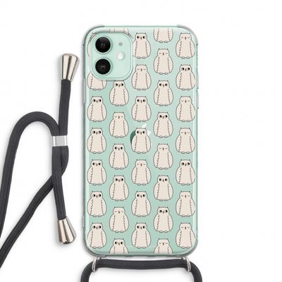 Uilen: iPhone 11 Transparant Hoesje met koord
