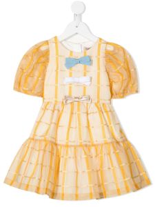 Hucklebones London robe à manches bouffantes - Jaune