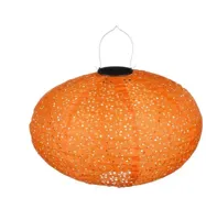 Solar lantaarn led oranje - h27xd40cm