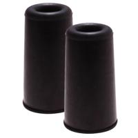 Benson Deurbuffers / deurstoppers - 2x - zwart - rubber - 75 x 40 mm - deurstop