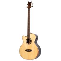 Ortega STRIPSU.ACB-L The Private Room Natural linkshandige E/A bas met gigbag en strap